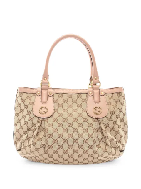 Gucci Pre-Owned 2000 스칼렛 GG 캔버스 토트 백