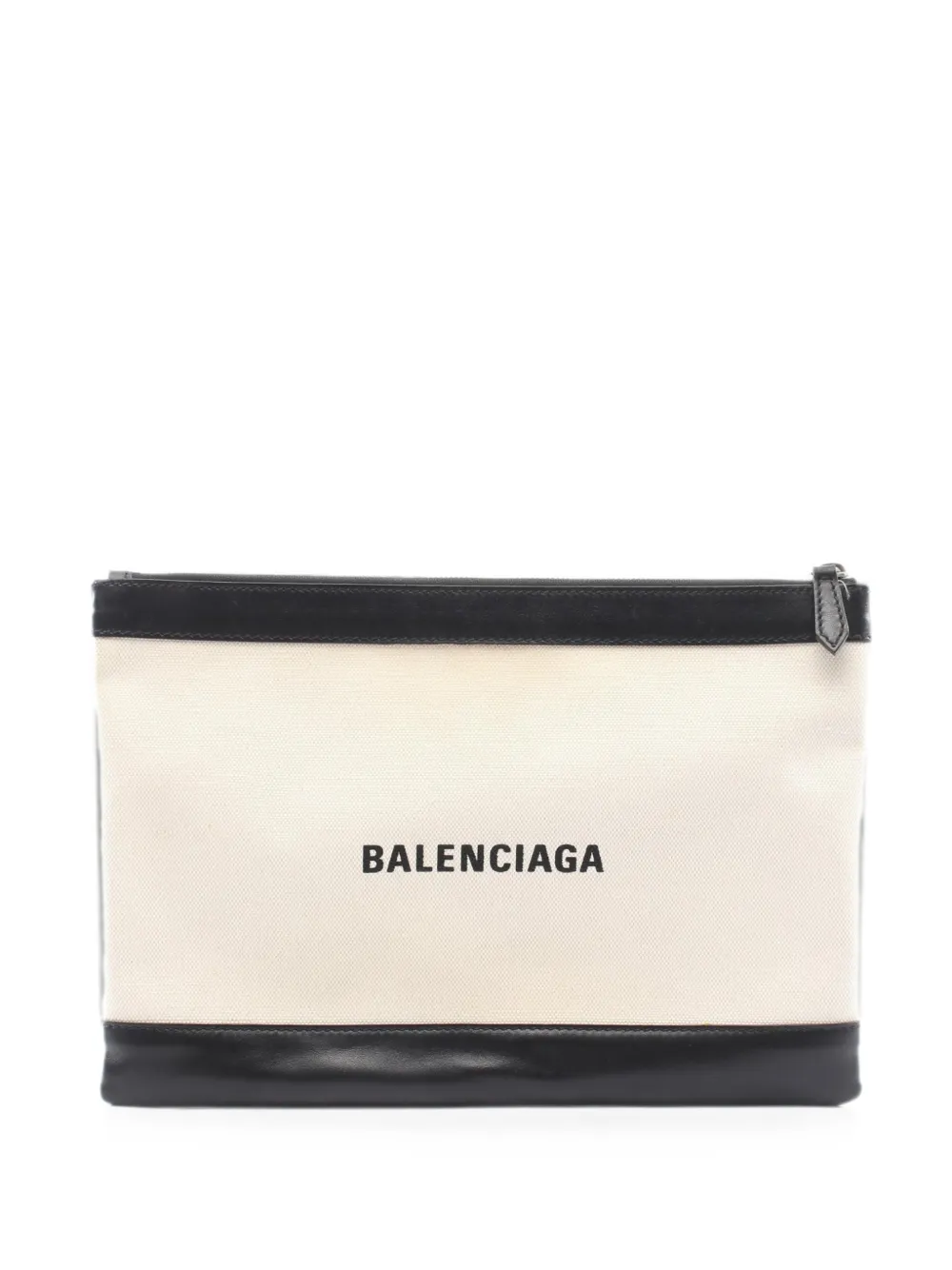 Balenciaga Pre-Owned 2000s M Navy Clip clutch bag - Toni neutri