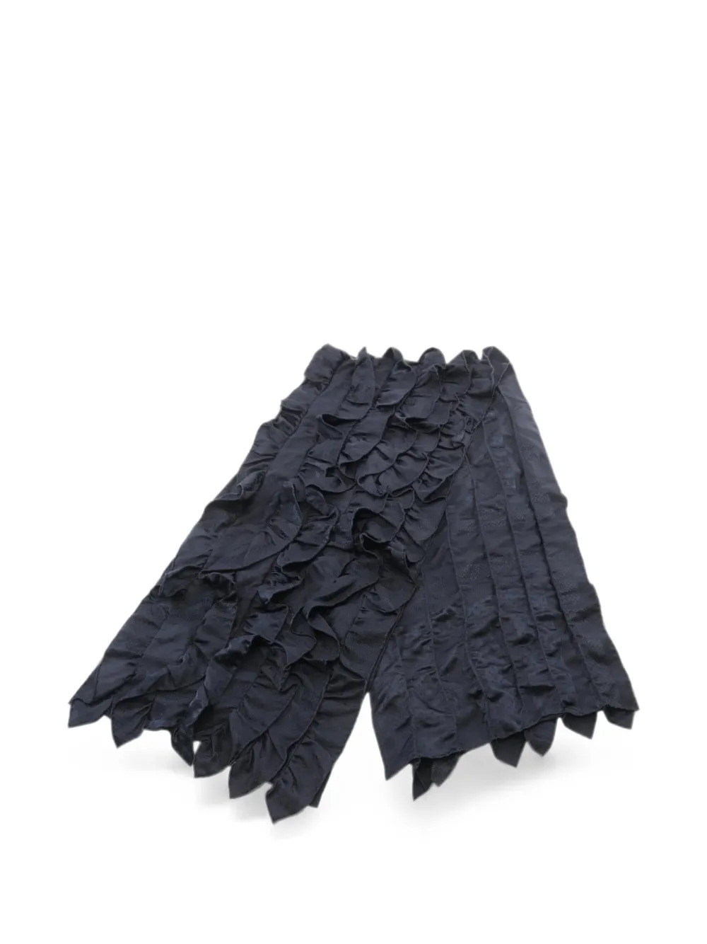 Hermès Pre-Owned 2010s ruffled scarf - Blu