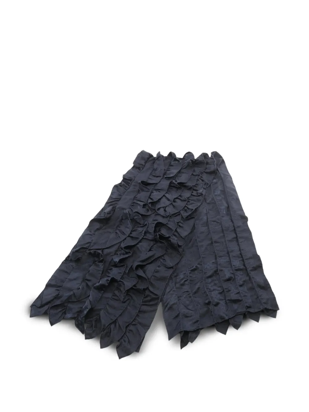 Hermès Pre-Owned 2010s ruffled scarf - Blu