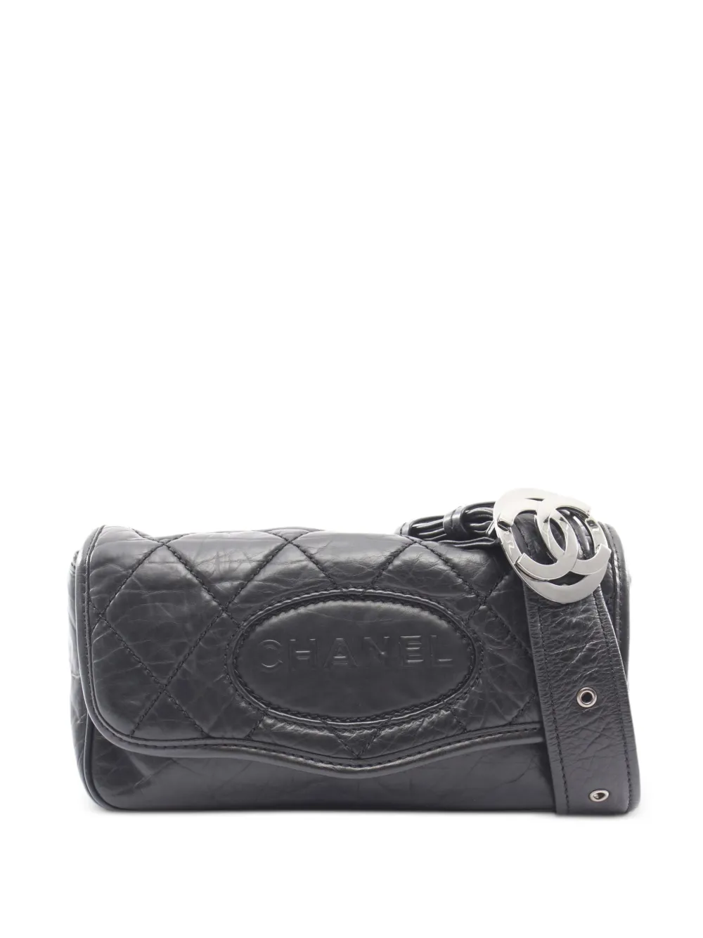 CHANEL Pre-Owned 2005-2006 Matelassé logo-detail shoulder bag - Nero