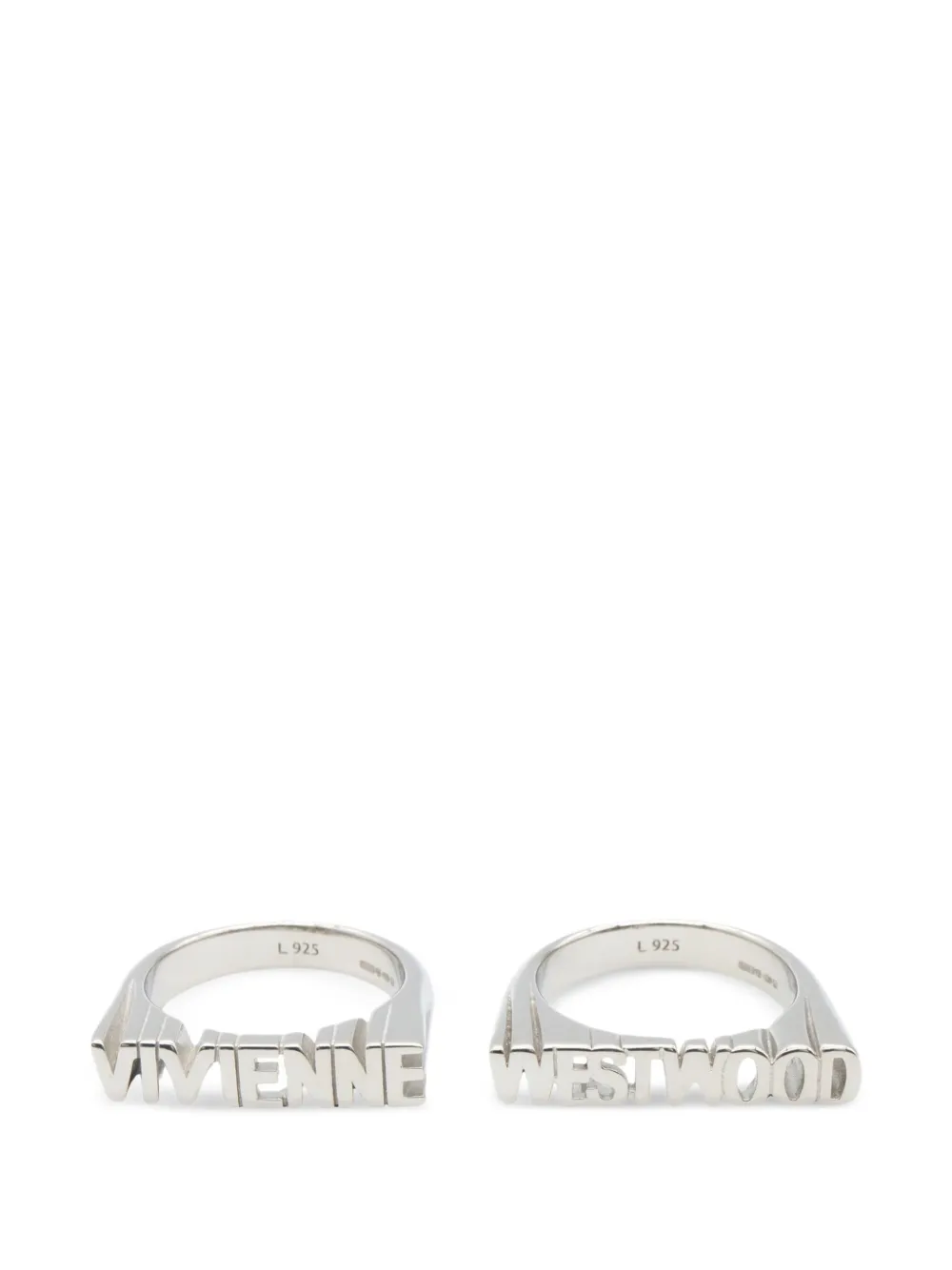 Vivienne Westwood Pre-Owned 2020s Essex ring set (set of two) - Argento