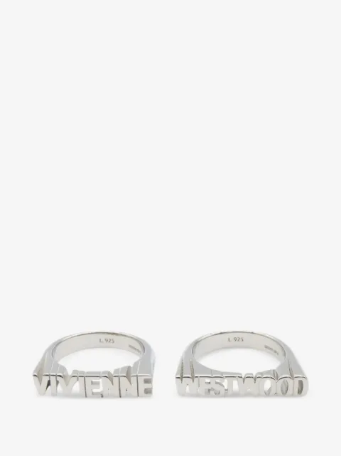 Vivienne Westwood Pre-Owned Essex 戒指套装（2020年代典藏款，两件装）