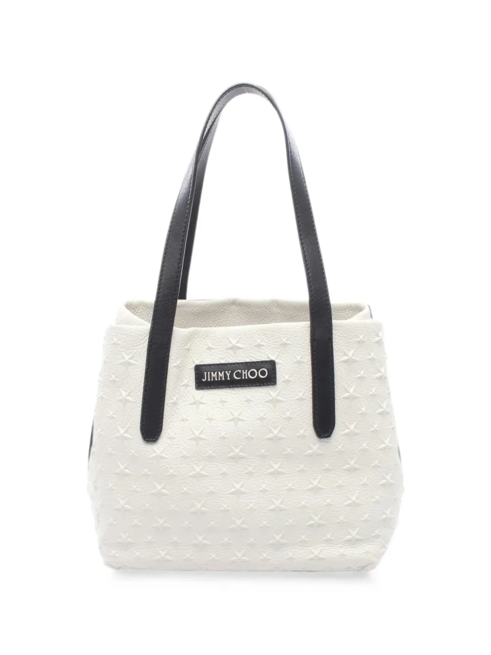 Pre-owned Jimmy Choo 2000s Sofia Star-embossed Tote Bag In White