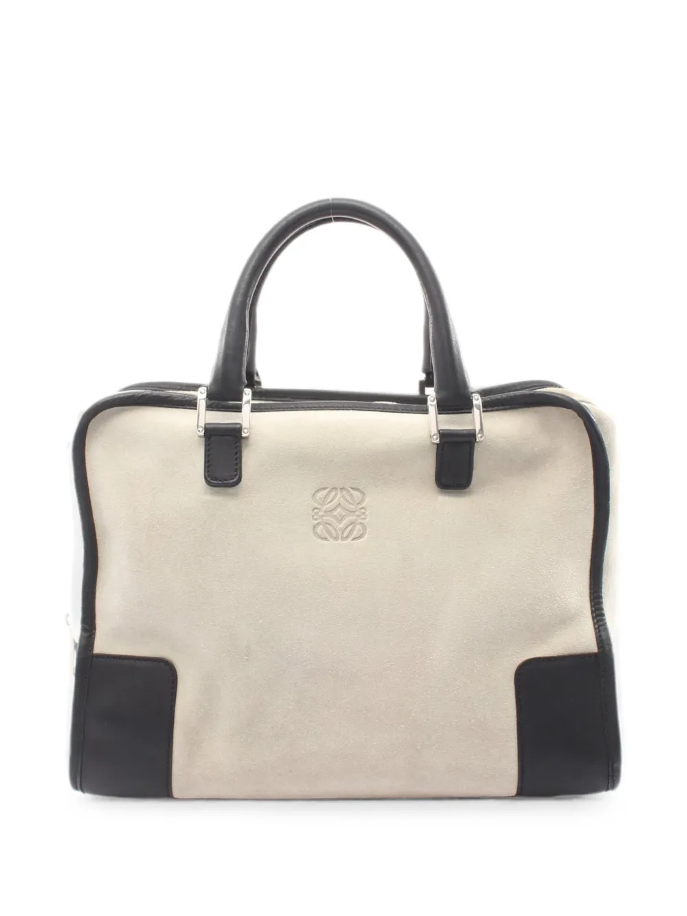Loewe Pre-Owned 2000s 32 Amazona suede tote bag - Neutrals