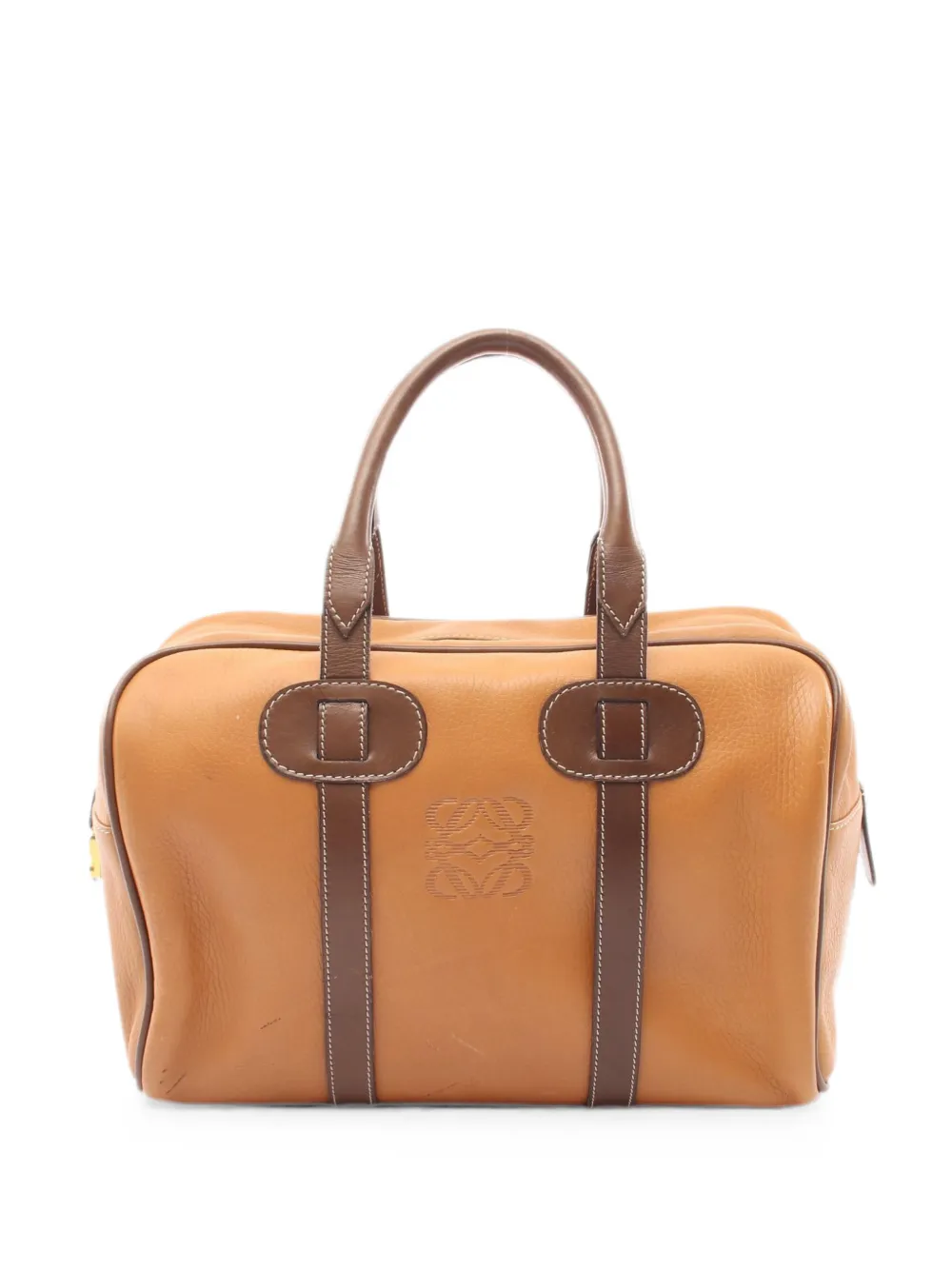 Loewe Pre-Owned 2000s mini Anagram leather Boston bag - Neutrals