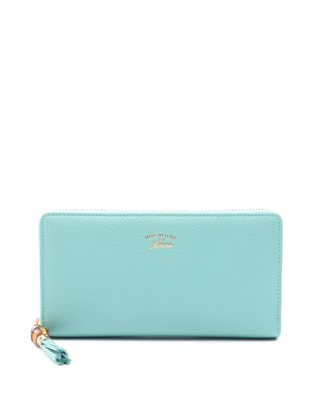 Gucci Pre-Owned 2010s Bamboo zip-around wallet - Blu