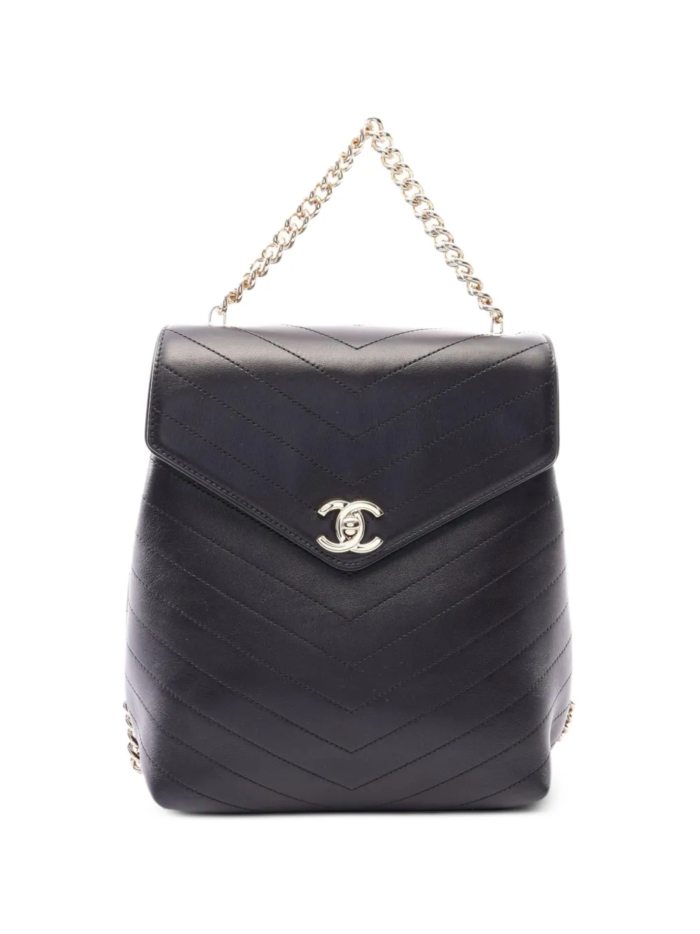 CHANEL Pre-Owned 2018-2019 V-stitch backpack - Schwarz