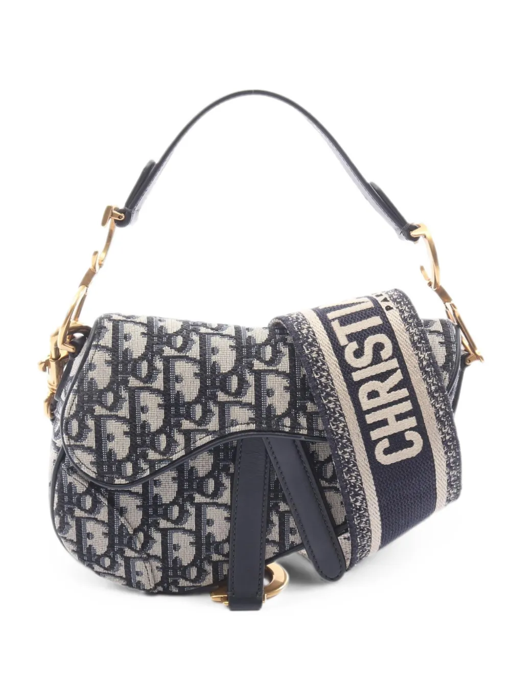Christian Dior Pre-Owned 2010s Saddle Oblique mini shoulder bag - Blue