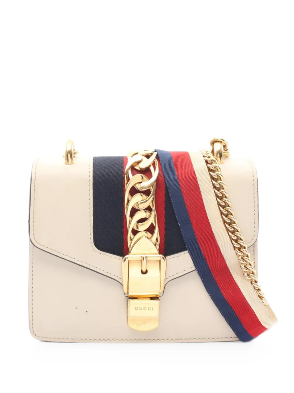 Gucci Pre-Owned 2000s Sylvie Web chain shoulder bag - Toni neutri