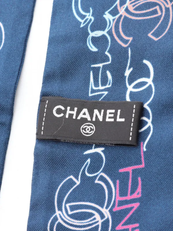 CHANEL Pre-Owned 1986-1988 ココマーク スカーフ | ブルー | FARFETCH JP
