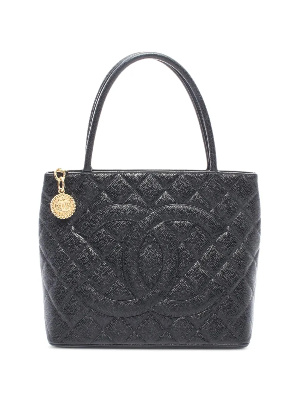 CHANEL Pre-Owned 2002-2003 Caviar skin tote bag - Nero