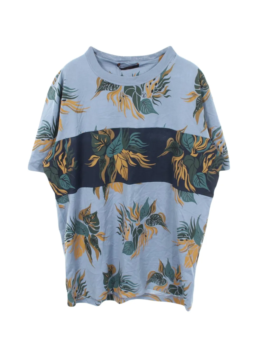 Louis Vuitton Pre-Owned botanical-print T-shirt - Blu