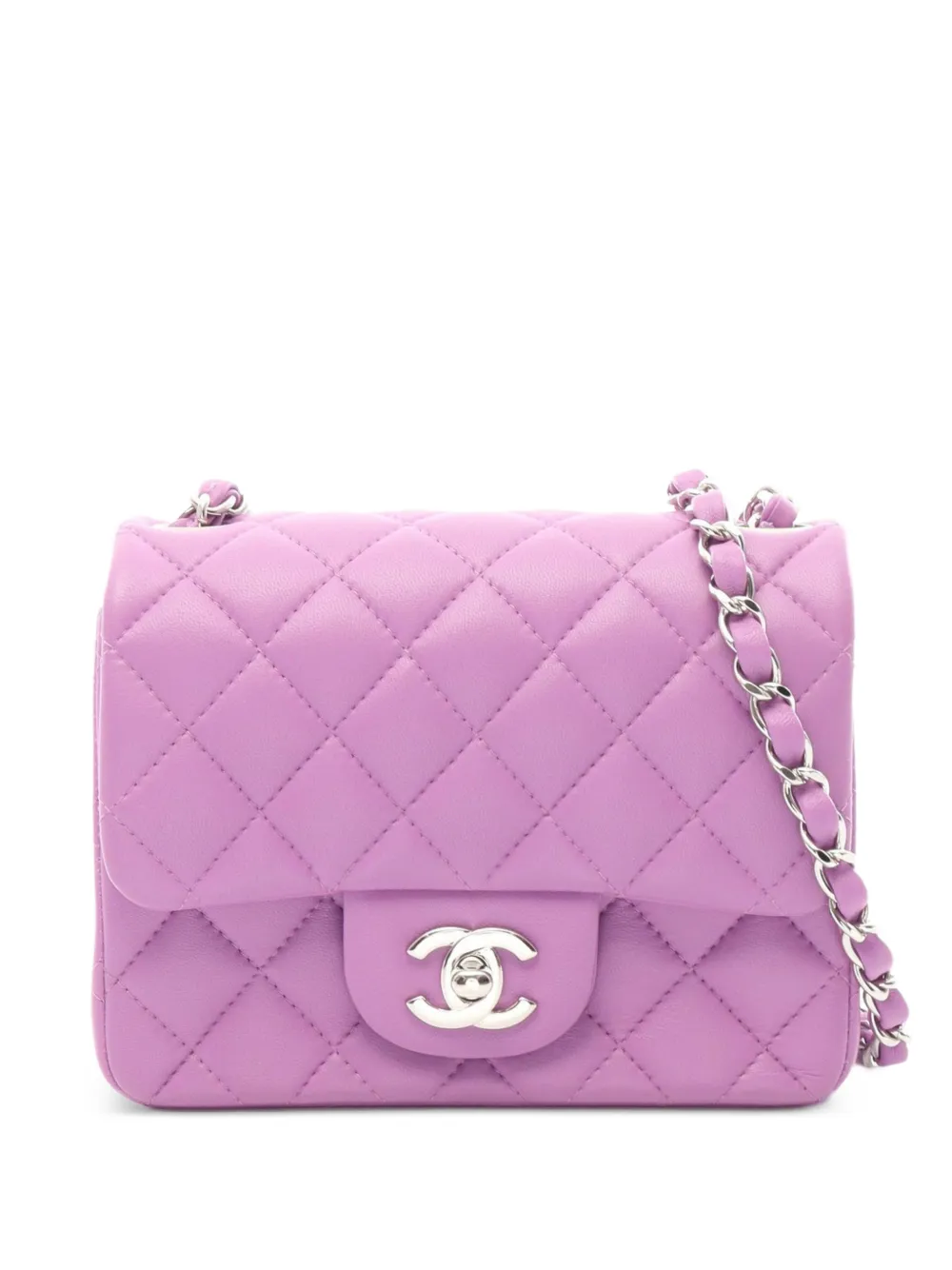 CHANEL Pre-Owned 2019 mini diamond-quilting cross body bag - Viola