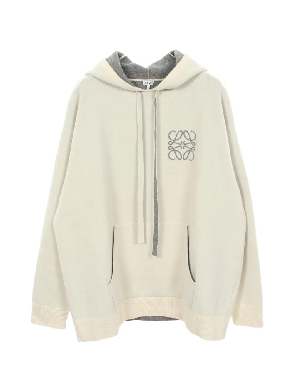Loewe Pre-Owned 2010s Anagram knitted wool hoodie - Toni neutri