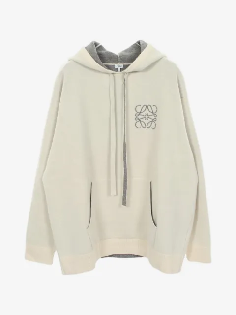 Loewe Pre-Owned hoodie tejido con Anagrama 2010