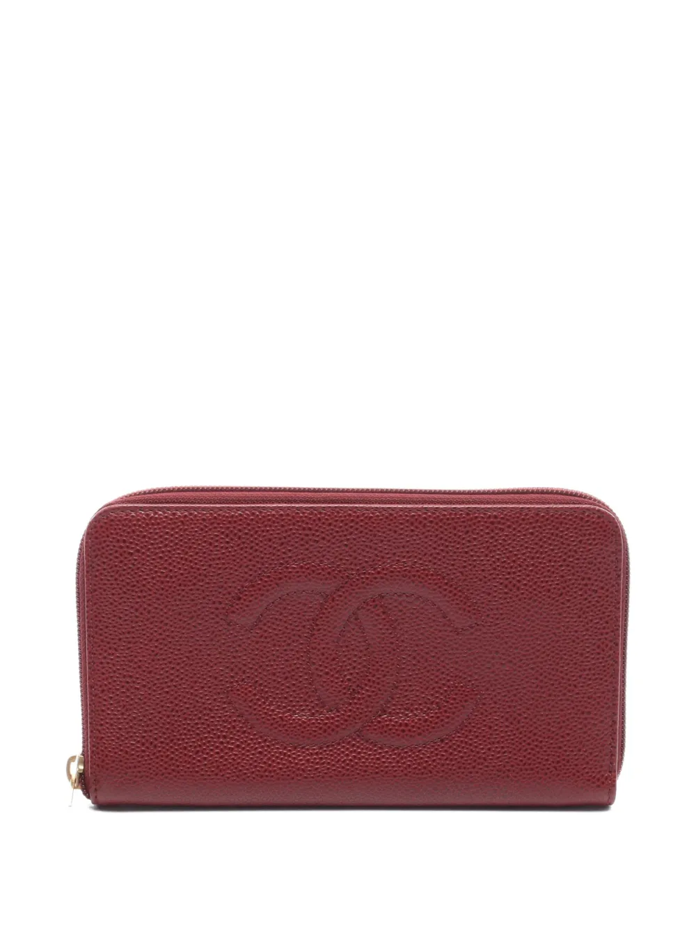 CHANEL Pre-Owned 2000-2002 Coco Mark leather wallet - Rosso