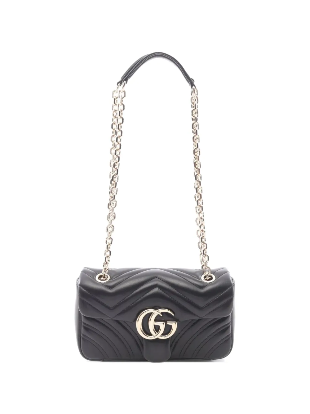 Gucci Pre-Owned 2020s small GG Marmont shoulder bag - Nero