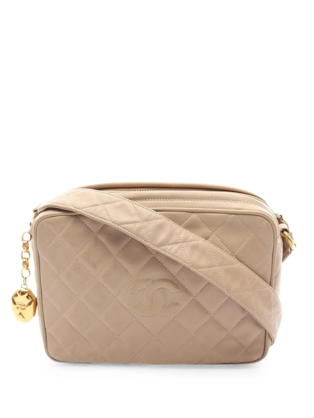 CHANEL Pre-Owned 1991-1994 diamond-stitched Coco Mark shoulder bag - Toni neutri