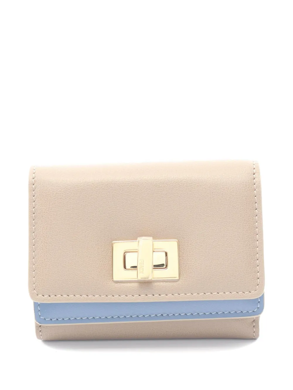 Fendi Pre-Owned Way turn-lock trifold wallet - Toni neutri