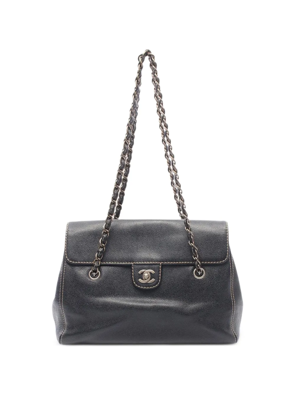 CHANEL Pre-Owned 2002-2003 turn-lock chain-strap shoulder bag - Nero