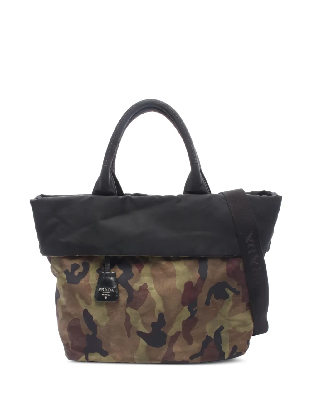 Prada Pre-Owned 2010s camouflage reversible tote bag - Nero