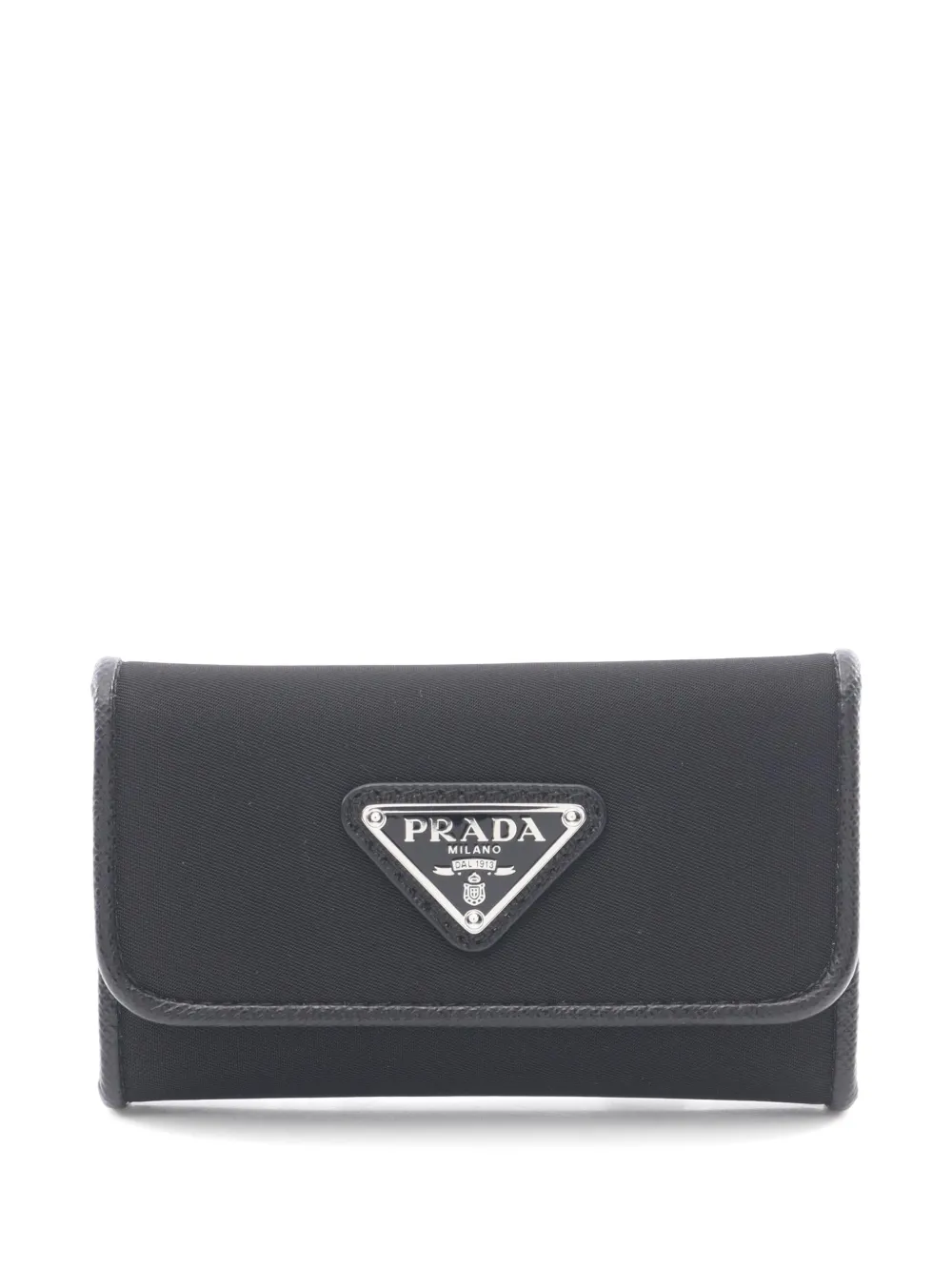 Prada Pre-Owned 2010s Tessuto saffiano-leather key case - Nero