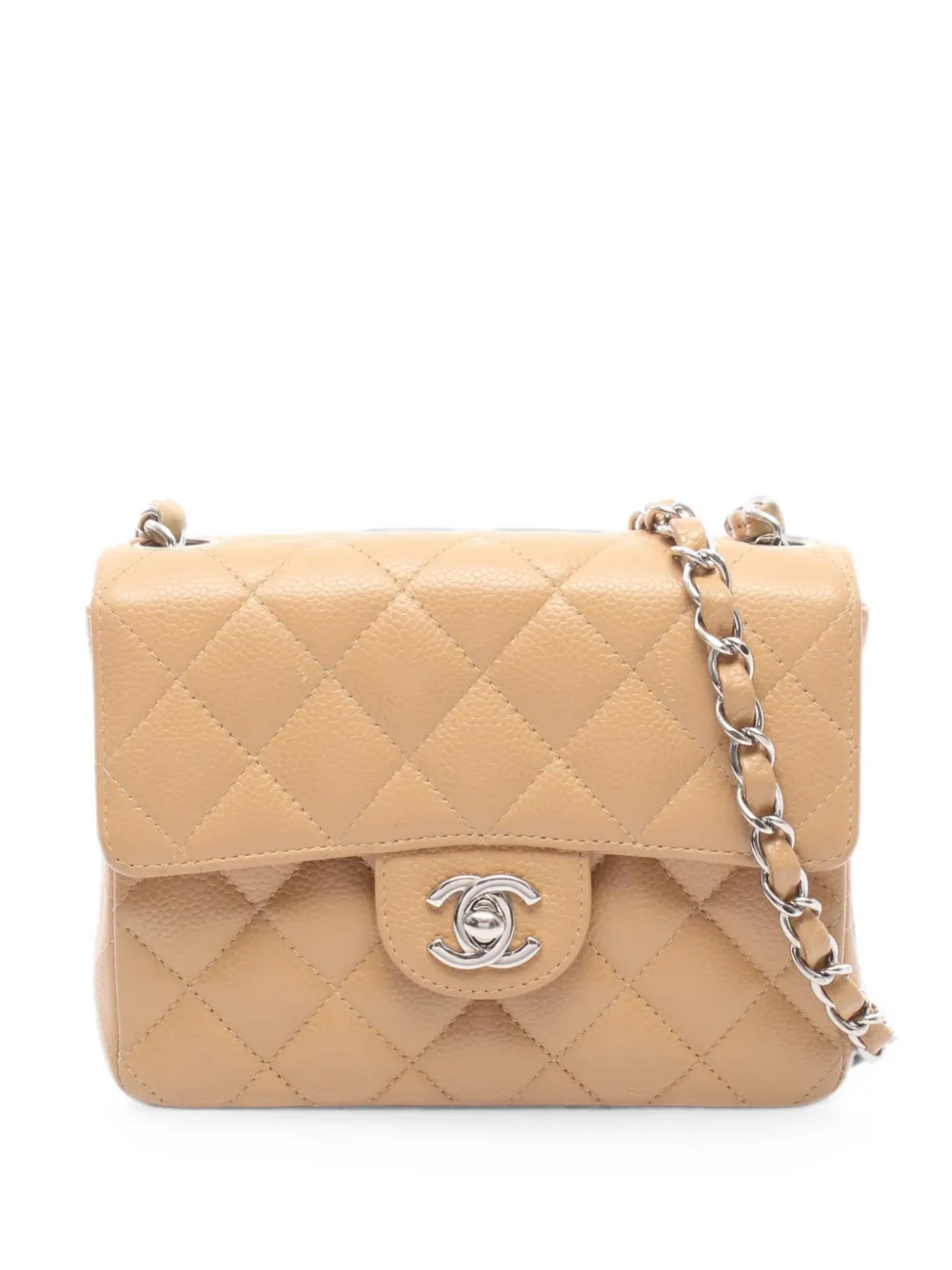 CHANEL Pre-Owned 2003-2004 mini Matelassé shoulder bag - Neutrals