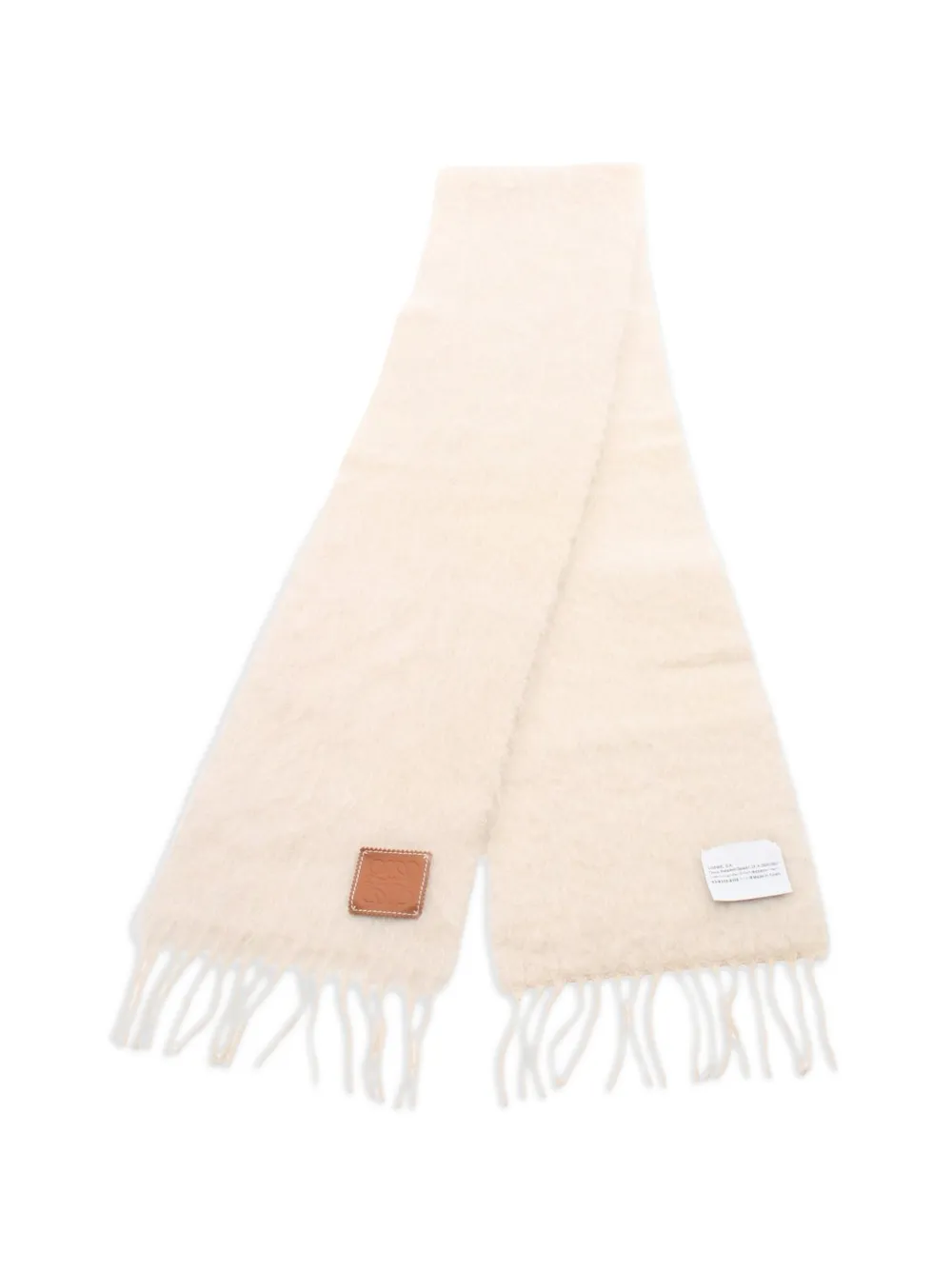 Loewe Pre-Owned 2010s Anagram-patch scarf - Nude