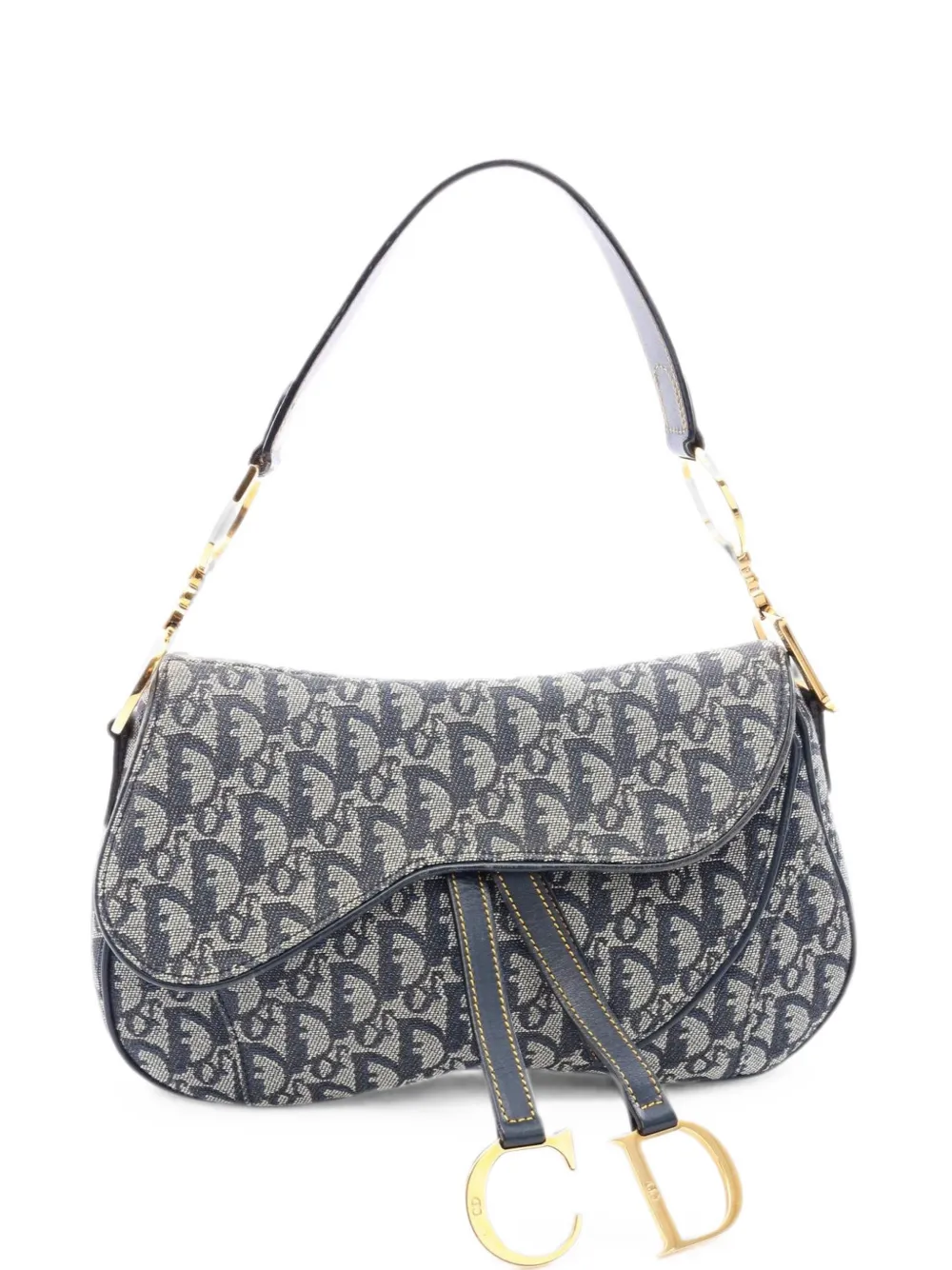 Christian Dior Pre-Owned 2000s Double Saddle Trotter shoulder bag - Blue