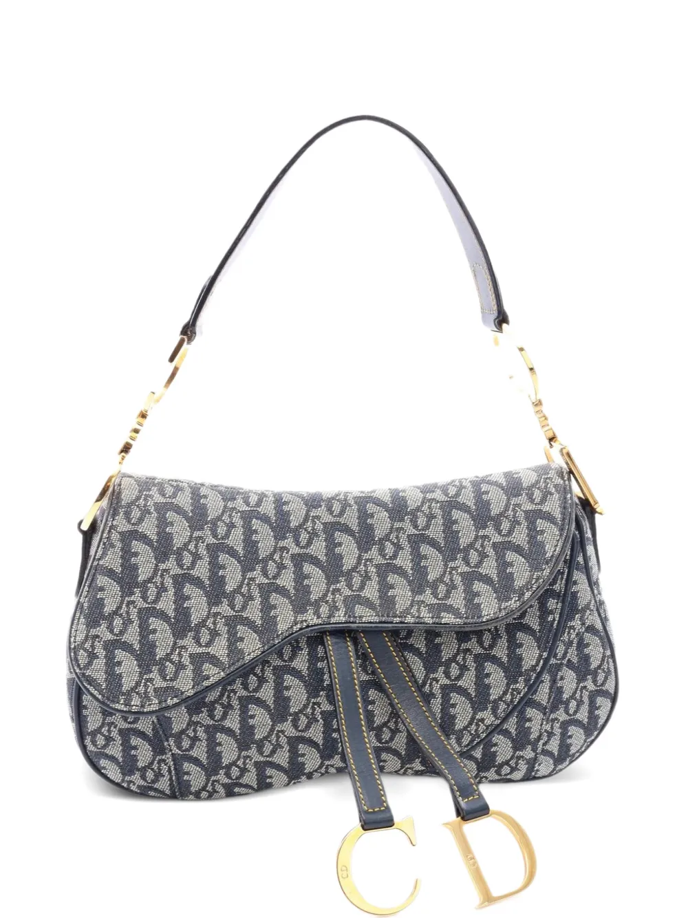 Christian Dior Pre-Owned 2000s Double Saddle Trotter shoulder bag - Blue