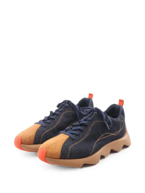 Hermès Pre-Owned Anvol denim suede sneakers