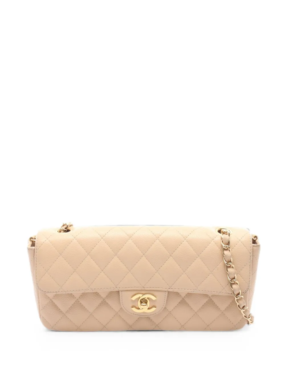 CHANEL Pre-Owned 2009-2010 matelassé East-West shoulder bag - Toni neutri