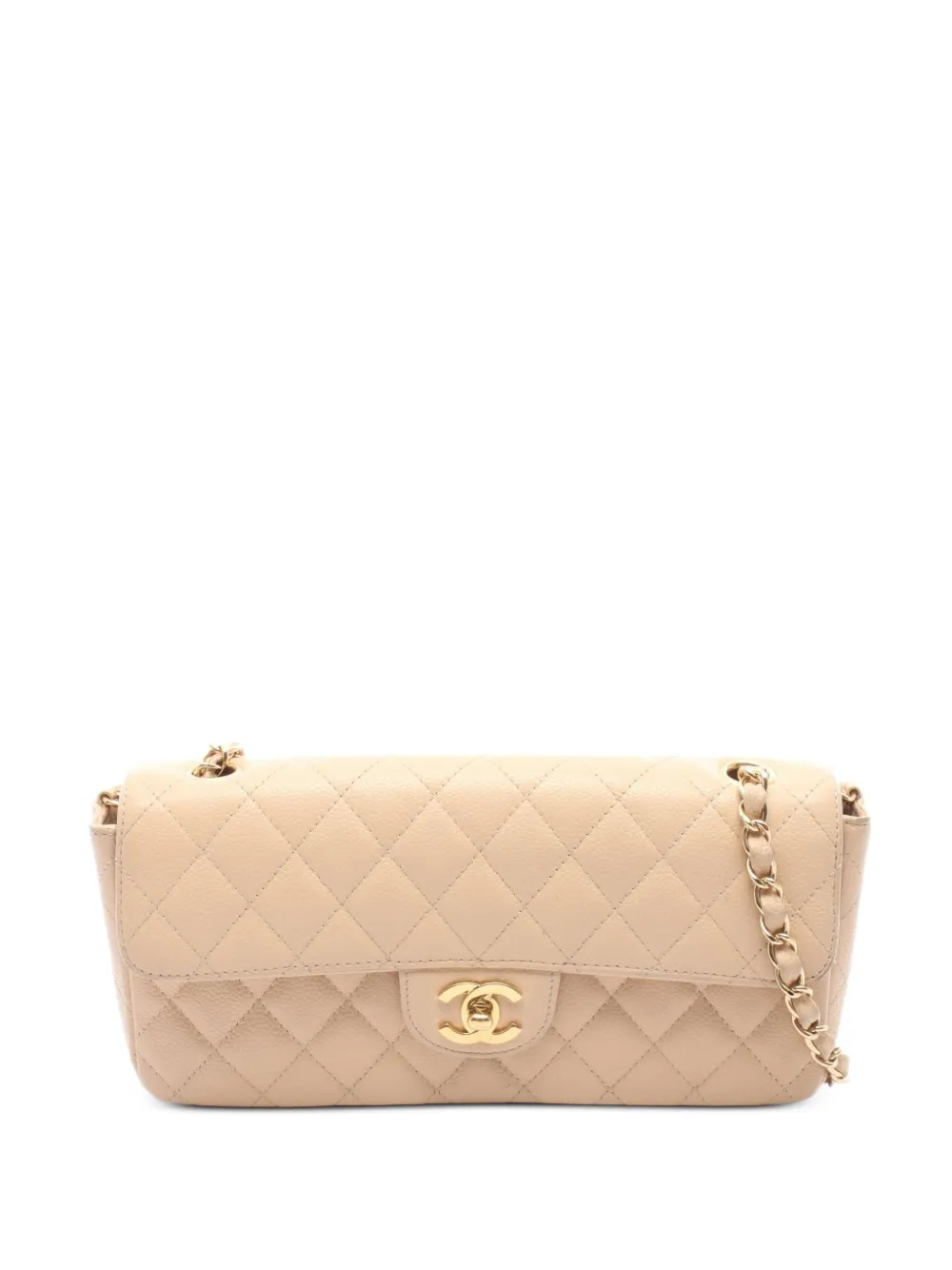 CHANEL Pre-Owned 2009-2010 matelassé East-West shoulder bag - Toni neutri