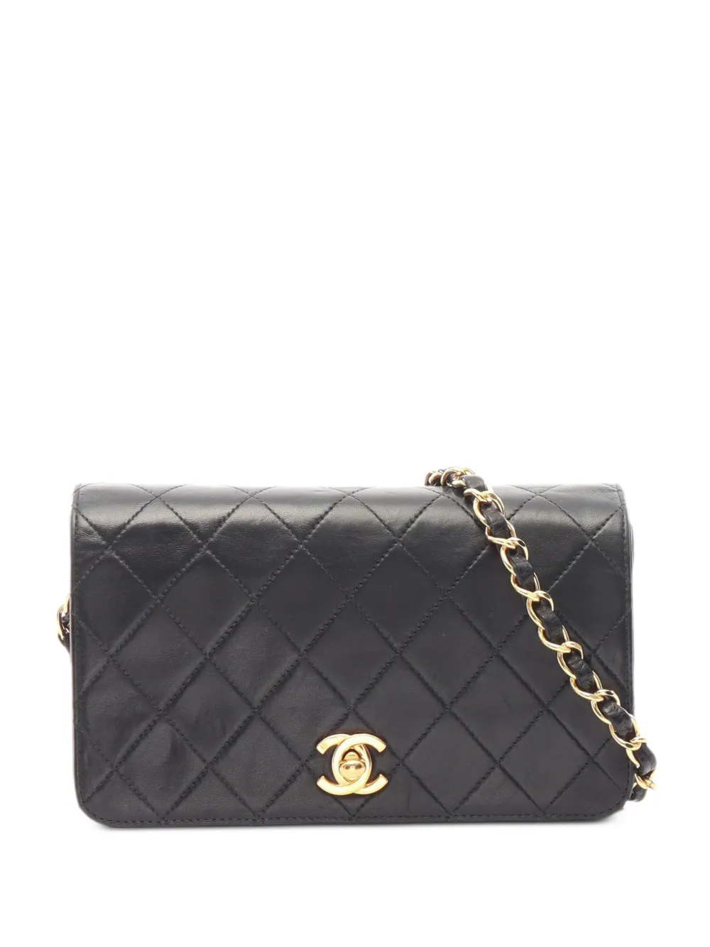 CHANEL Pre-Owned 2000-2002 mini Matelassé turn-lock shoulder bag - Nero
