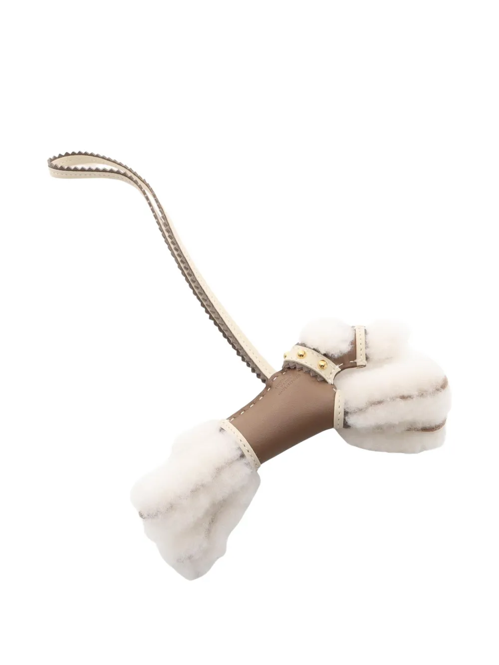 Hermès Pre-Owned Paddy shearling-trim bag charm - Weiß