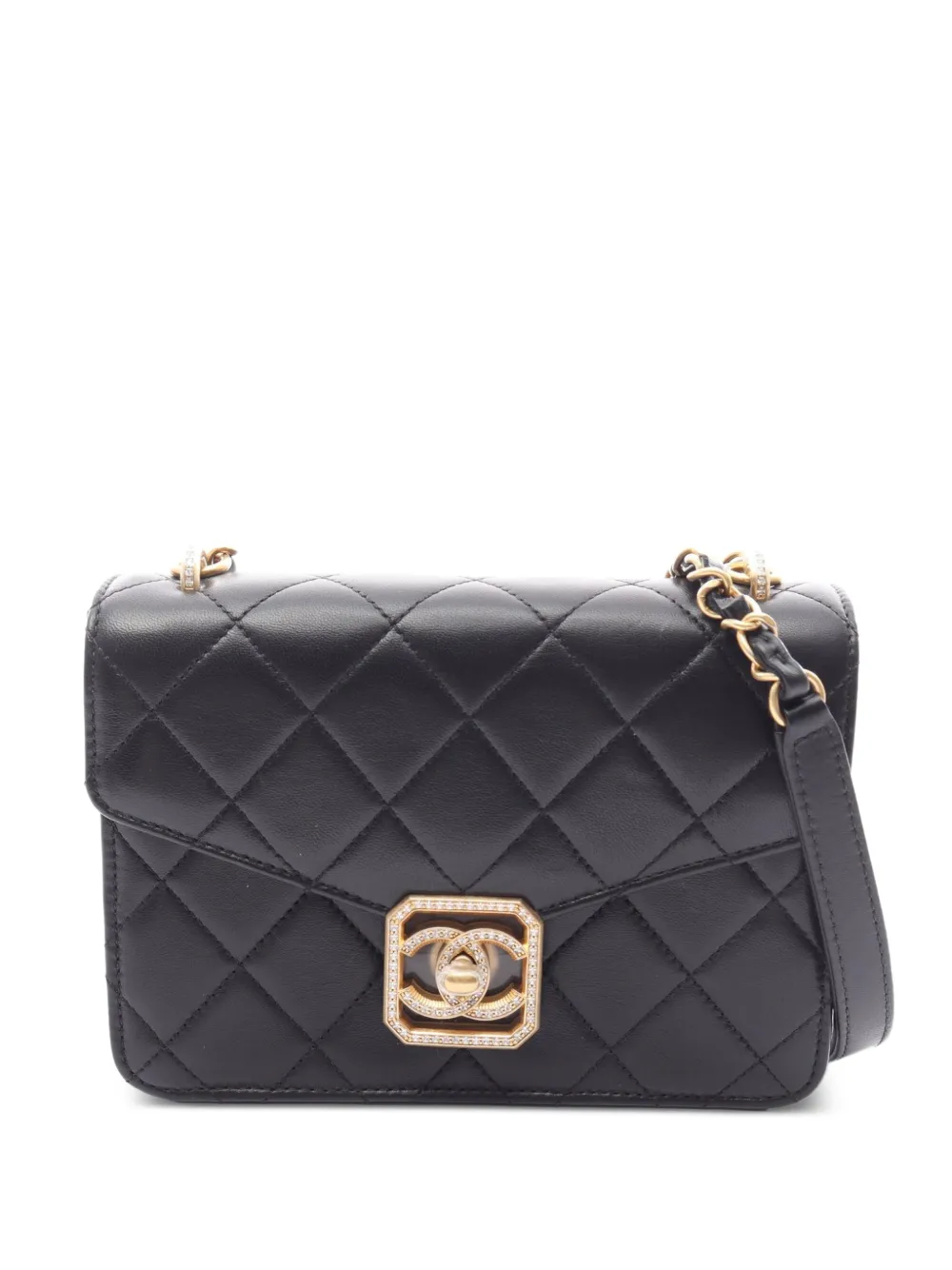CHANEL Pre-Owned 2021s diamond-quilting shoulder bag - Black