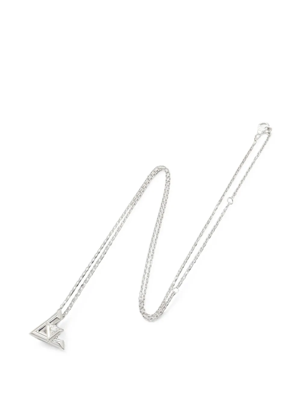 Louis Vuitton Pre-Owned 2010s Vault One GM diamond necklace - Argento