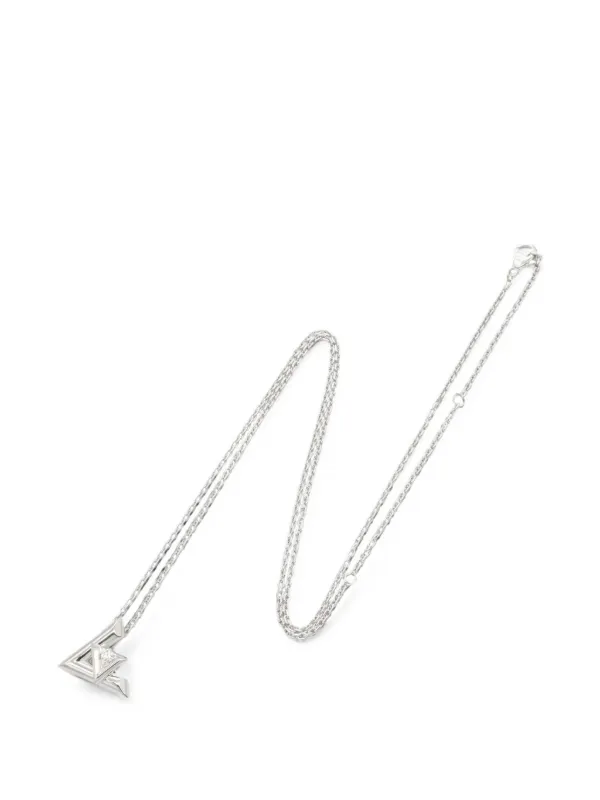 Louis Vuitton Pre-owned 2010s Vault One GM Diamond Necklace in Silver