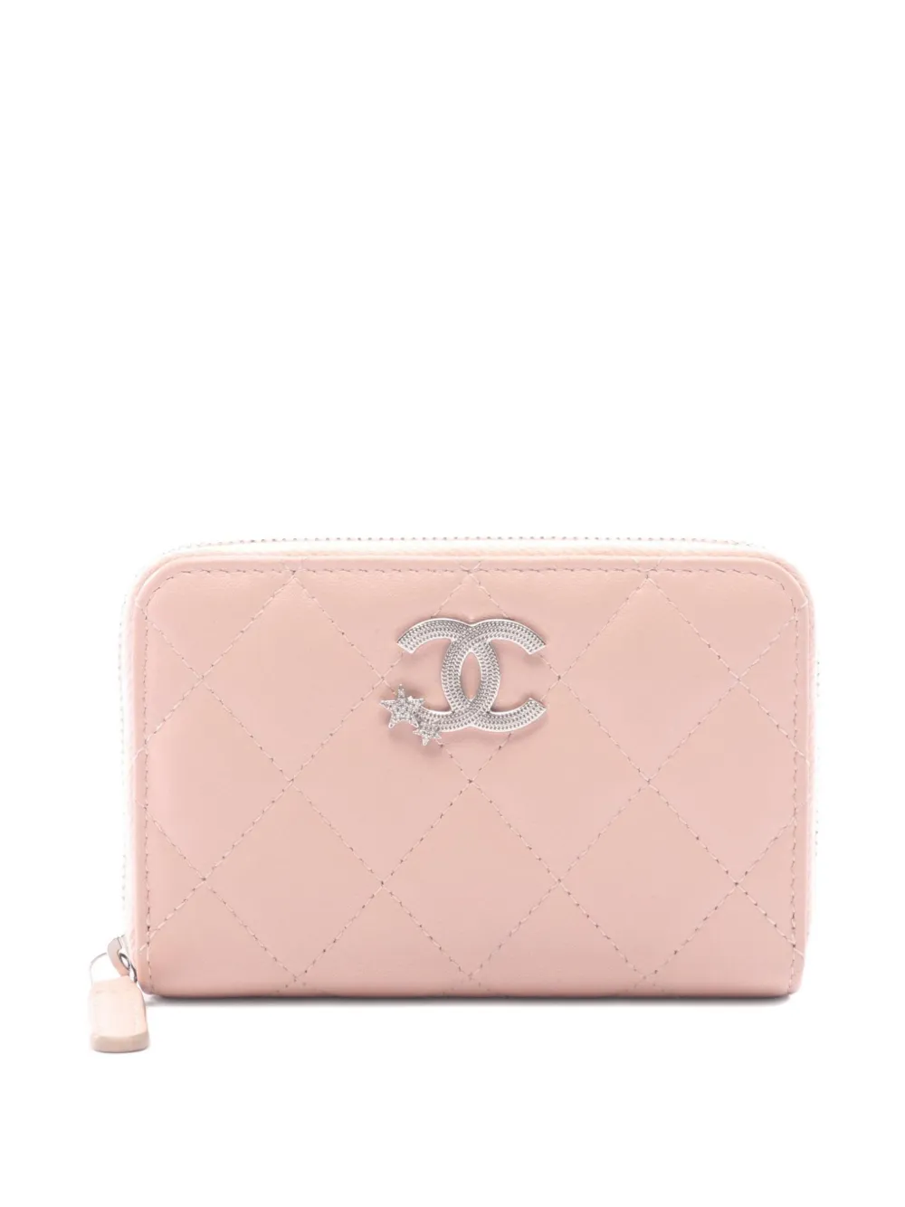 CHANEL Pre-Owned 2021s diamond-quilting Coco Mark wallet - Pink