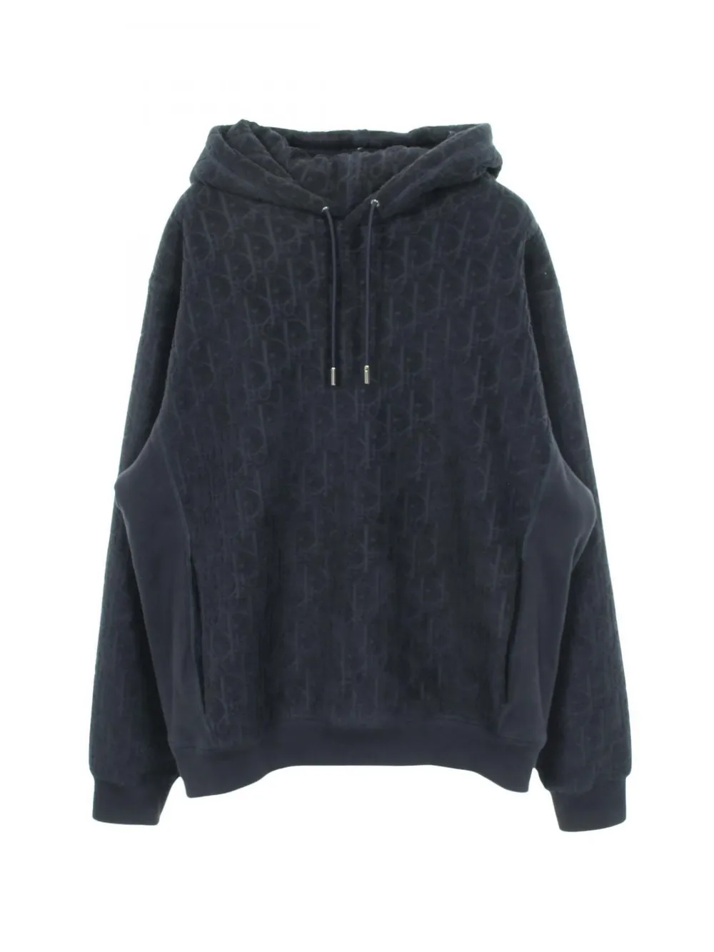 Christian Dior Pre-Owned 2010s Oblique jacquard hoodie - Blu