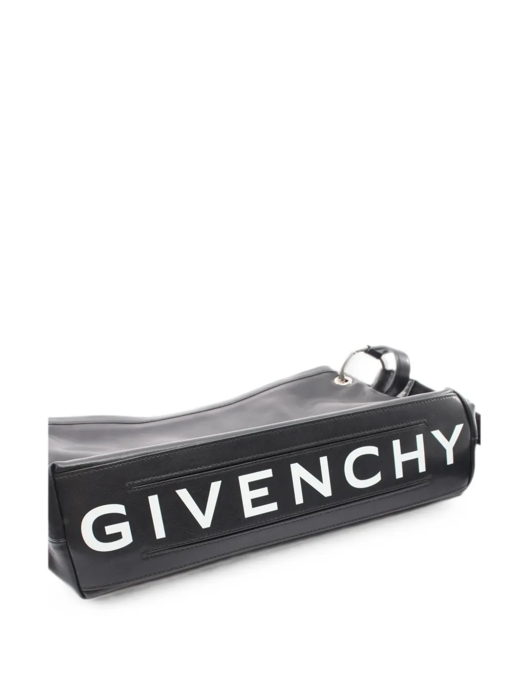 Givenchy Pre-Owned 2000s logo-plaque leather shoulder bag - Nero