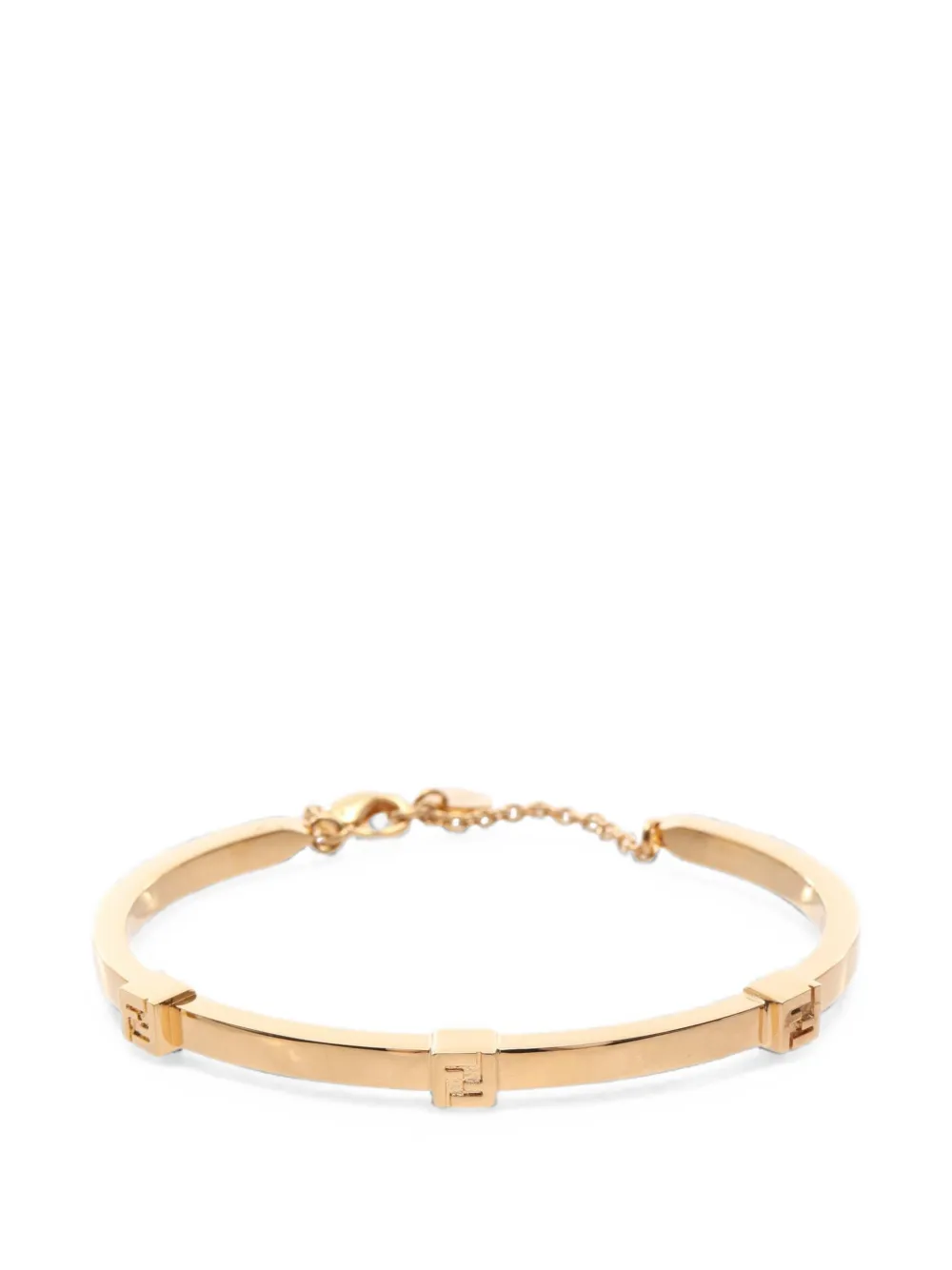 Fendi Pre-Owned 2020s Forever logo-motif bracelet - Oro