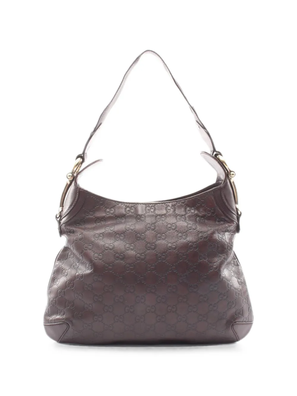Gucci Pre-Owned 00s Horsebit Guccissima shoulder bag - Brown