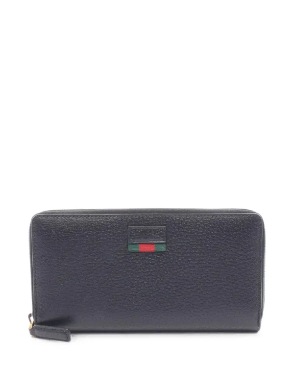Gucci Pre-owned 2010s Sherry Line Leather Wallet in Black