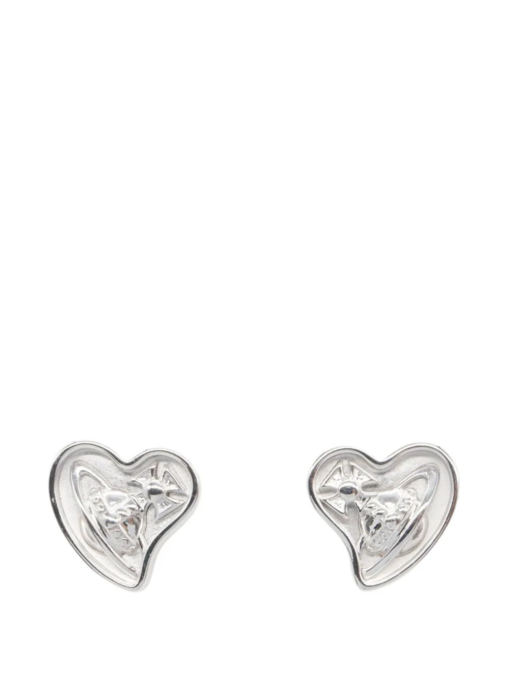 Vivienne Westwood Pre-Owned heart Orb earrings - Argento