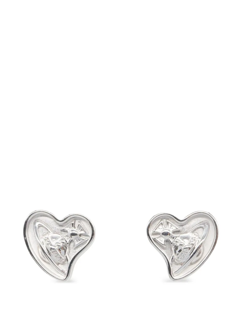 Vivienne Westwood Pre-Owned heart Orb earrings - Argento