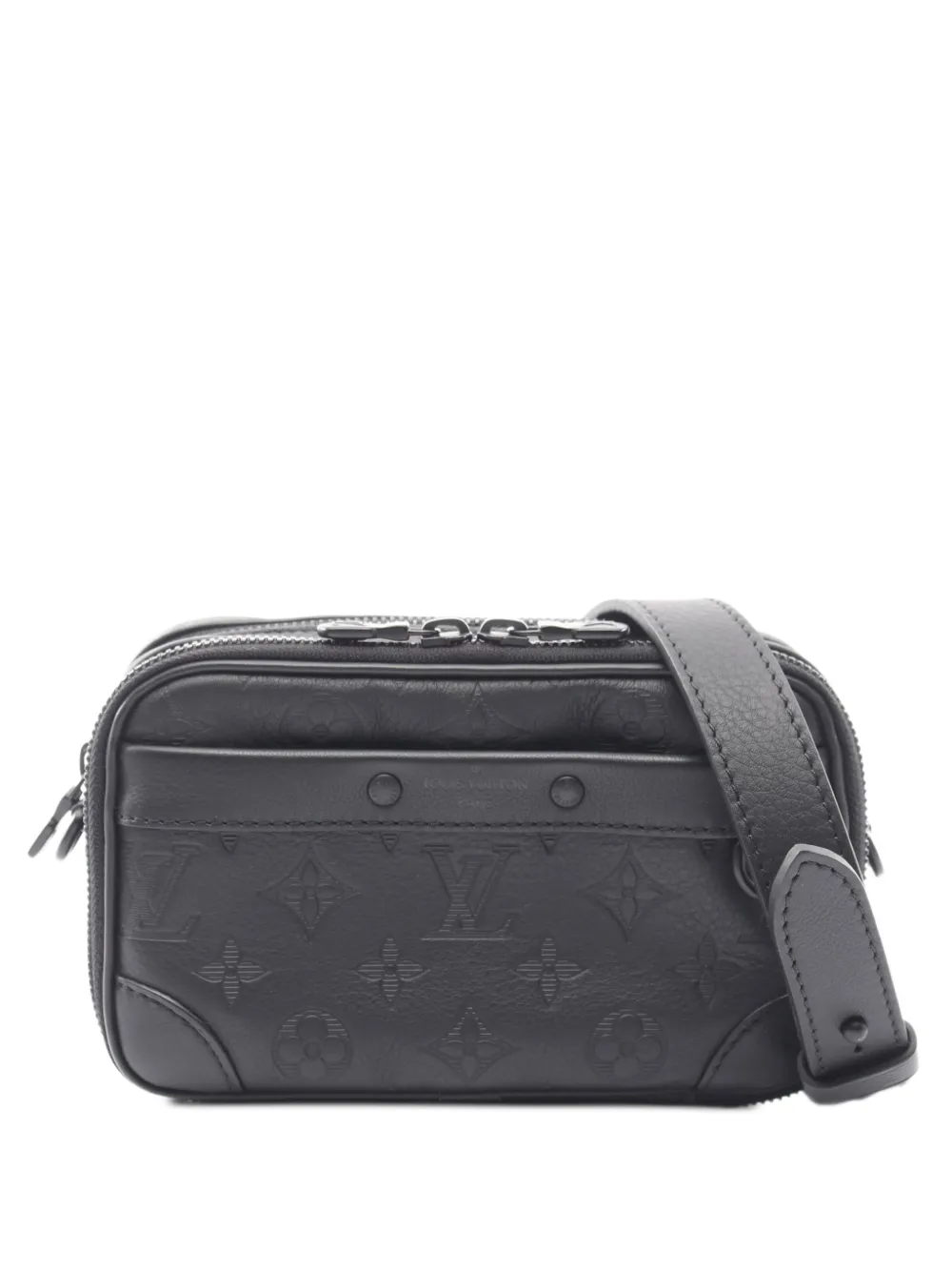 Louis Vuitton Pre-Owned 2010s Shadow Alpha Monogram-pattern messenger bag - Nero