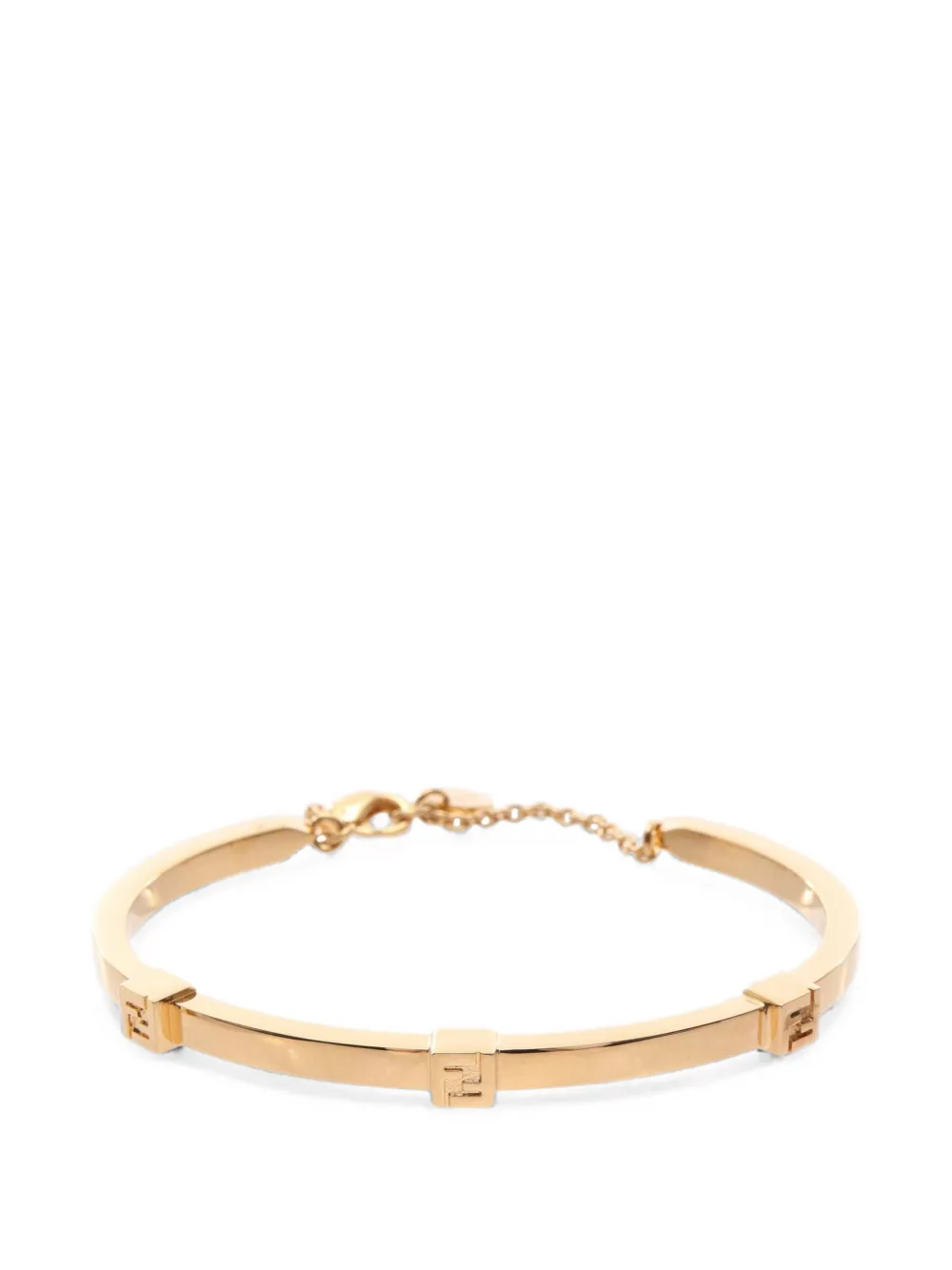 Fendi Pre-Owned 20s Forever FF-logo bracelet - Gold