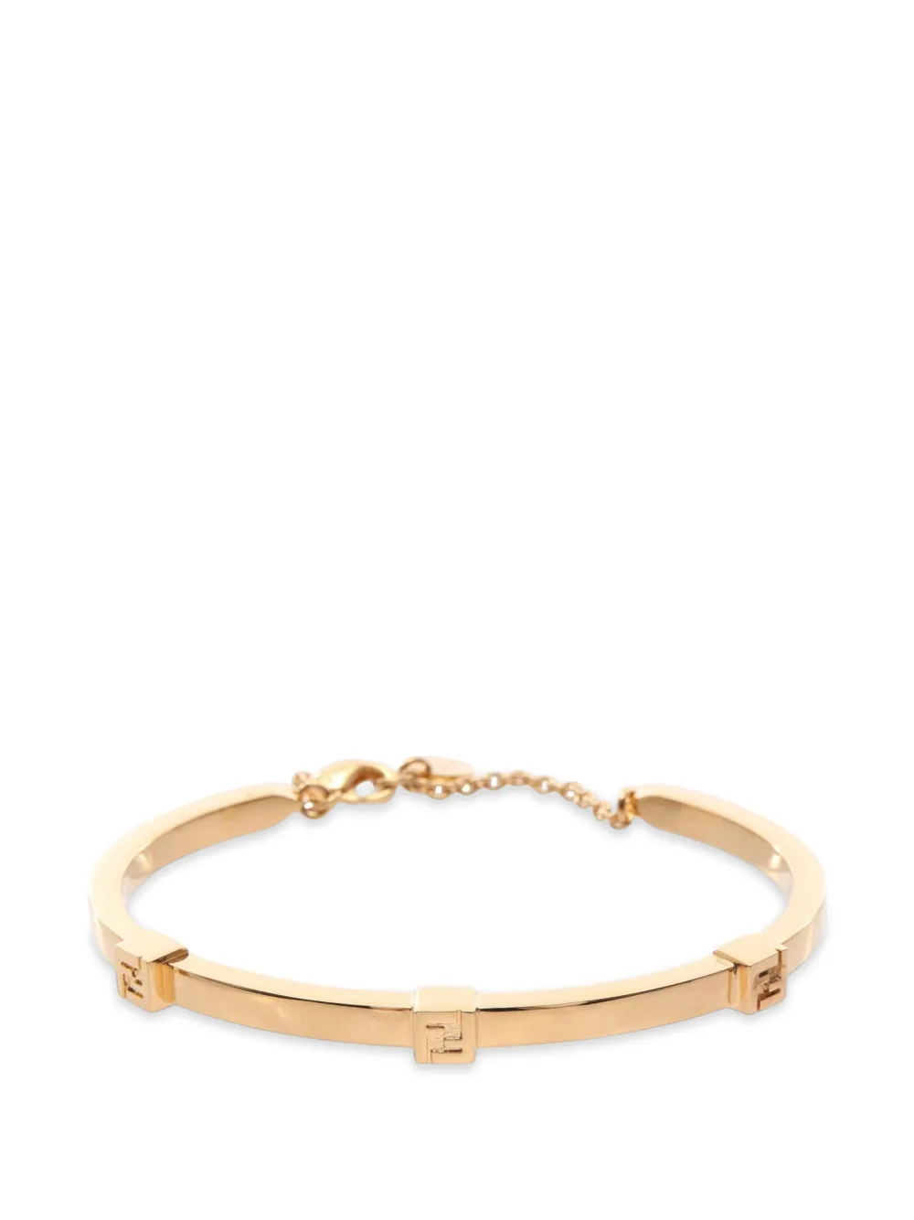 Fendi Pre-Owned 20s Forever FF-logo bracelet - Gold